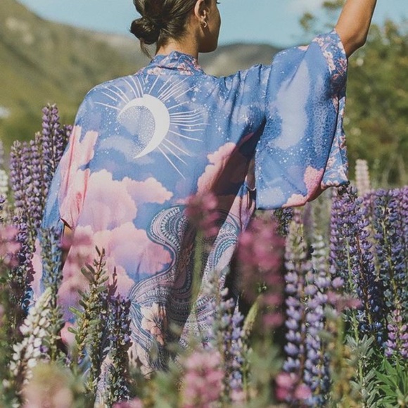 Spell Luna short boho kimono SM NWT - Picture 13 of 16